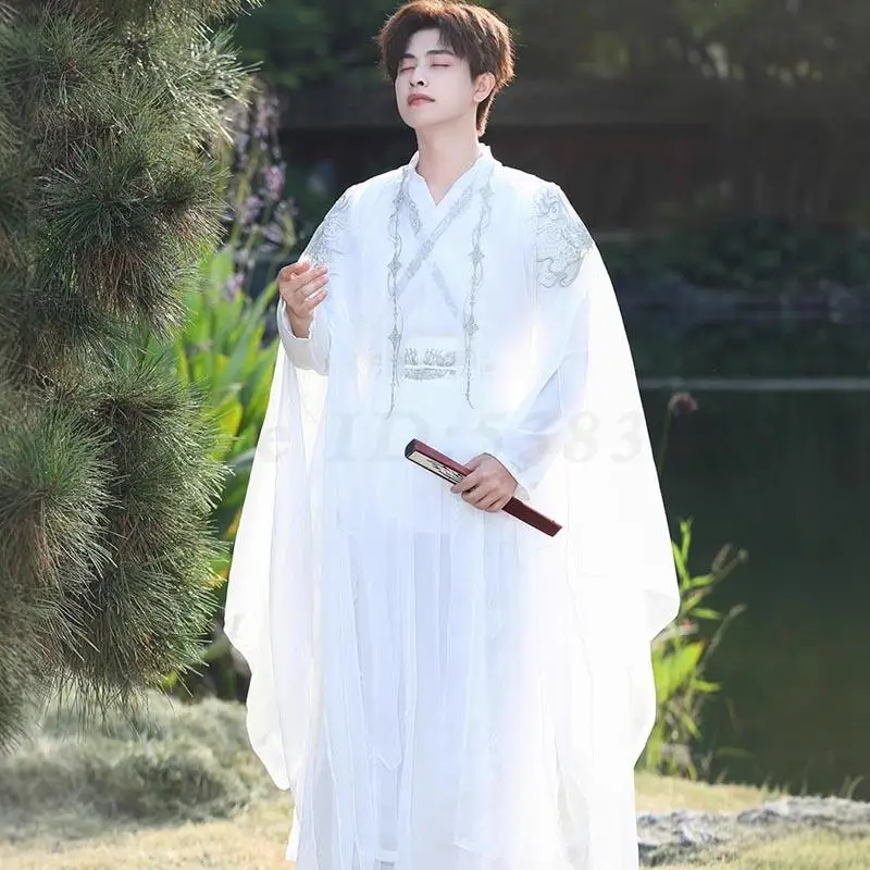 Traditional Embroidery Hanfu Set for Men Women Chinese Weijin Ancient Costume Halloween Cosplay Clothing Stage Party Outfit
Traditional Embroidery Hanfu Set for Men Women Chinese Weijin Ancient Costume Halloween Cosplay Clothing Stage Party Outfit
