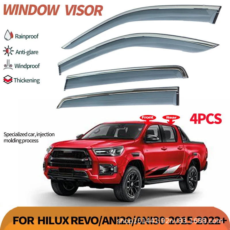 Suitable for Toyota HiLux car window rain or shine shield HILUX REVO 2015-2022+Window visor
Suitable for Toyota HiLux car window rain or shine shield HILUX REVO 2015-2022+Window visor