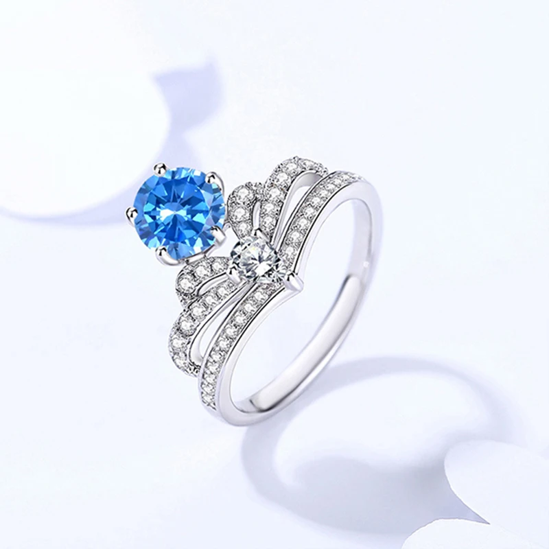 SGARIT Classic Queen's Crown S925 Silver Ring Moissanite Jewelry Rings Round Cut 1CT D Color Diamond Woman Ring for Engagement 
SGARIT Classic Queen's Crown S925 Silver Ring Moissanite Jewelry Rings Round Cut 1CT D Color Diamond Woman Ring for Engagement