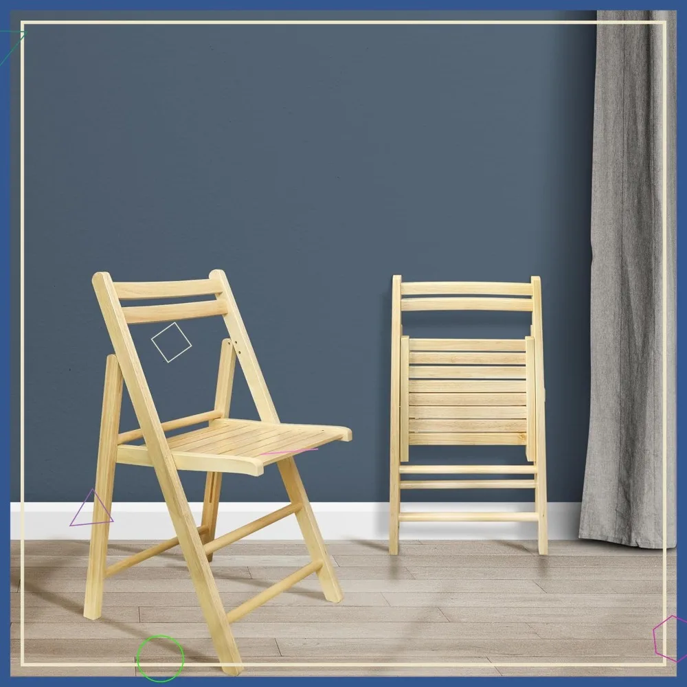 Natural Wooden Folding Chairs Set of 2, Casual Home Seating for Indoor and Outdoor Use
Natural Wooden Folding Chairs Set of 2, Casual Home Seating for Indoor and Outdoor Use