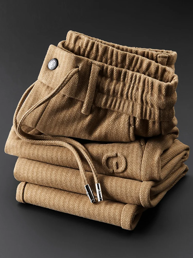 Winter Thi Woolen Casual Pants Men's Straight Leg Slim Fit Elastic Dstring Warm Sport Long Trousers Youth Faion Brand
Winter Thi Woolen Casual Pants Men's Straight Leg Slim Fit Elastic Dstring Warm Sport Long Trousers Youth Faion Brand