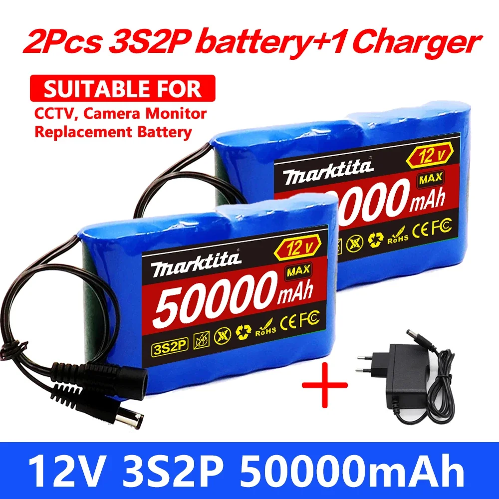 Air Shipping Rechargeable Battery 12V 50000mah Lithium Battery Pack Capacity DC 12.6V 50Ah CCTV Camera Monitor with Charger
Air Shipping Rechargeable Battery 12V 50000mah Lithium Battery Pack Capacity DC 12.6V 50Ah CCTV Camera Monitor with Charger
