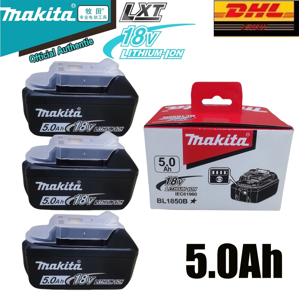 Original Makita 18V 5.0Ah power tool battery, charger, fast charging, Makita BL1830 BL1840 battery, ultra long battery life
Original Makita 18V 5.0Ah power tool battery, charger, fast charging, Makita BL1830 BL1840 battery, ultra long battery life