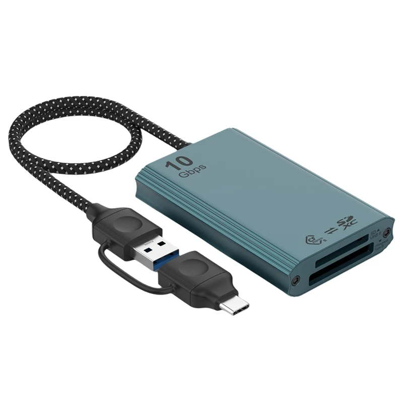 Cfexpress Type B And SD Dual-Slot Memory Card Reader, 10Gbps USB 3.2 Gen 2 Type B Cfexpress Adapter Memory Card Reader
Cfexpress Type B And SD Dual-Slot Memory Card Reader, 10Gbps USB 3.2 Gen 2 Type B Cfexpress Adapter Memory Card Reader