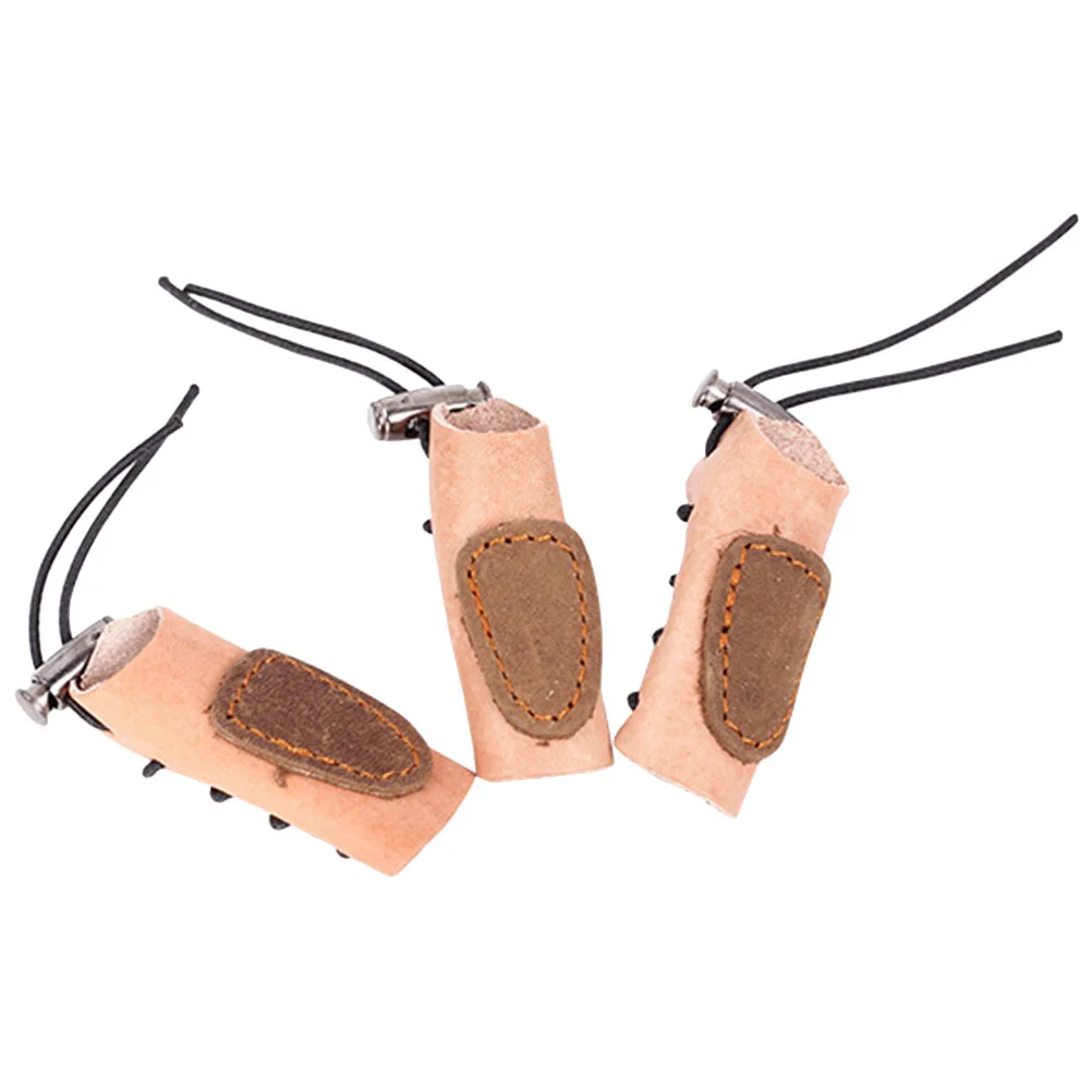 3 Pcs Gloves Hand Wear-resistant Finger Guard Portable Adjustable Protector Light Brown Practical
3 Pcs Gloves Hand Wear-resistant Finger Guard Portable Adjustable Protector Light Brown Practical