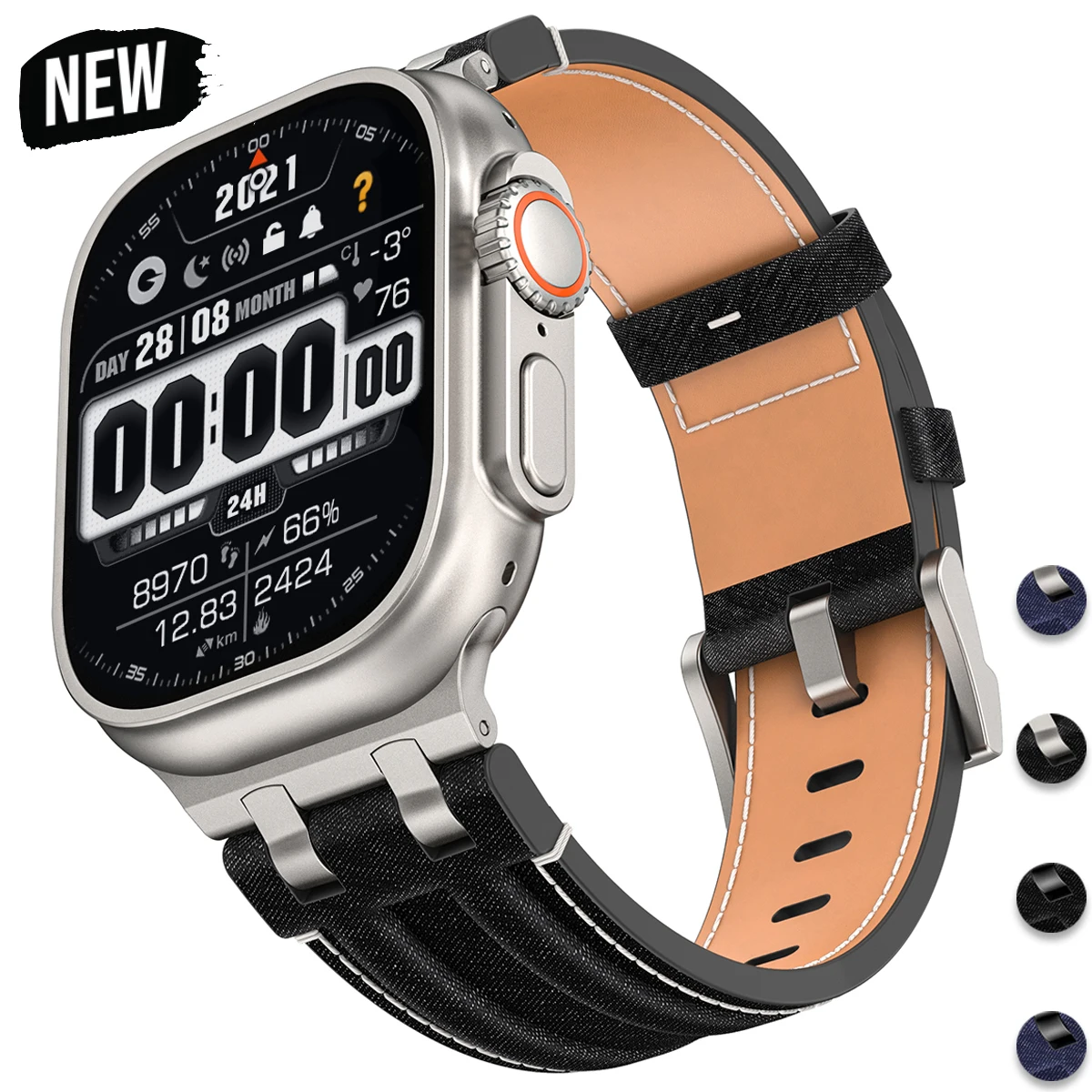 Leather Strap for Apple Watch 49mm 46mm 45mm 44mm 42mm Men's Vintage Bracelet Band for IWatch Ultra 1 2 3 Series 11 10 9 8 7 6 5
Leather Strap for Apple Watch 49mm 46mm 45mm 44mm 42mm Men's Vintage Bracelet Band for IWatch Ultra 1 2 3 Series 11 10 9 8 7 6 5