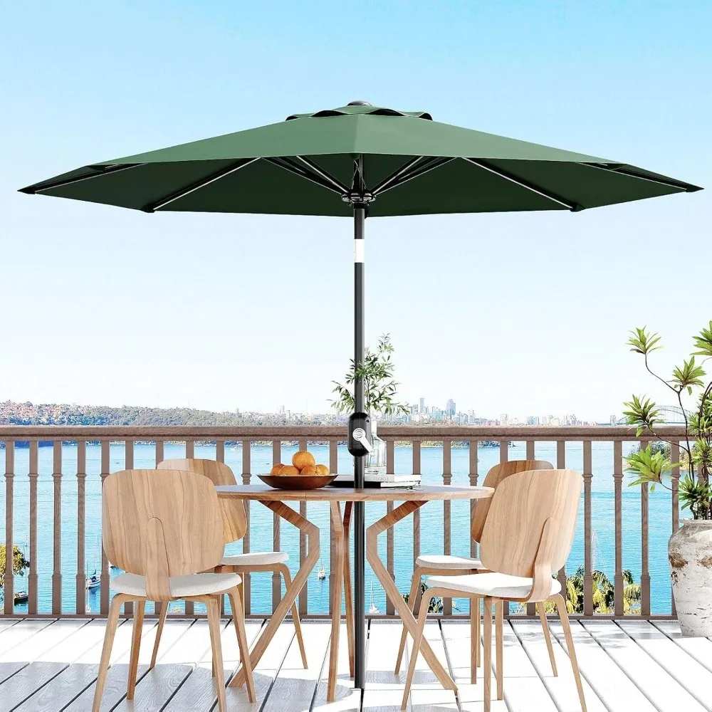 9FT Outdoor Patio Umbrella, Table Umbrella with Crank Lift & Push Button Tilt
9FT Outdoor Patio Umbrella, Table Umbrella with Crank Lift & Push Button Tilt