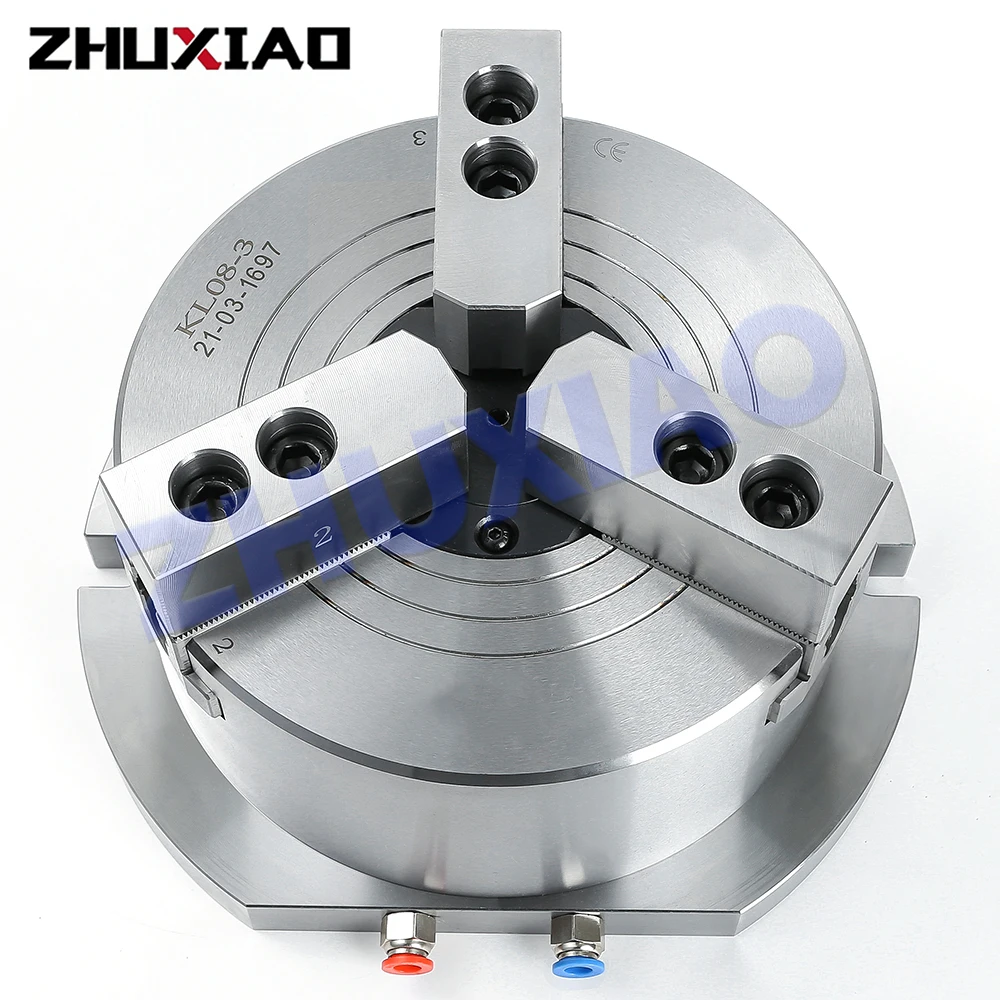6 Inch 3 Jaw Hollow pneumatic chuck vertical Air chuck Hole diameter 38mm for drilling machine and milling machine platform
6 Inch 3 Jaw Hollow pneumatic chuck vertical Air chuck Hole diameter 38mm for drilling machine and milling machine platform