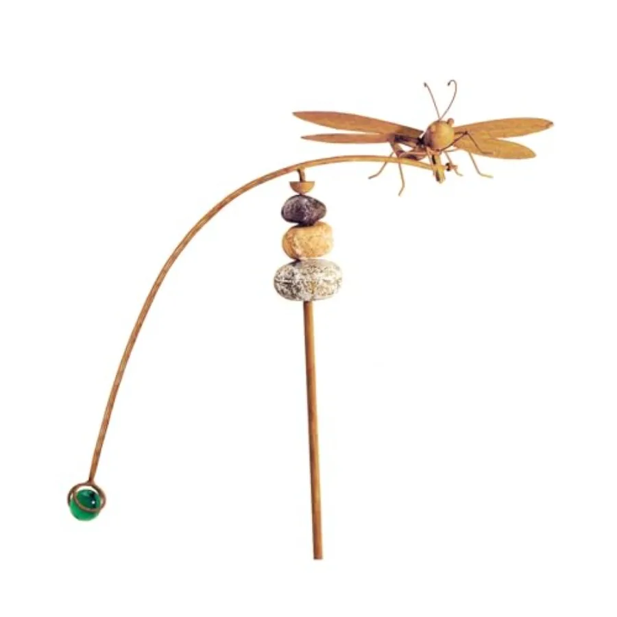 Balancing Buddies Yard Art Garden Stake with Stone Accents Large 48-Inches Tall Natural Dragonfly
Balancing Buddies Yard Art Garden Stake with Stone Accents Large 48-Inches Tall Natural Dragonfly