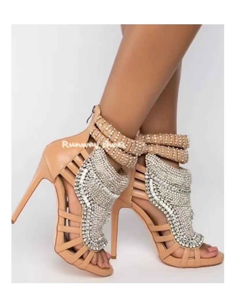 Thin High Heel Crystal Sandals For Female Women Luxury Round Toe Summer Runway Fashion Elegant Solid Party Dress Girl's Shoes
Thin High Heel Crystal Sandals For Female Women Luxury Round Toe Summer Runway Fashion Elegant Solid Party Dress Girl's Shoes