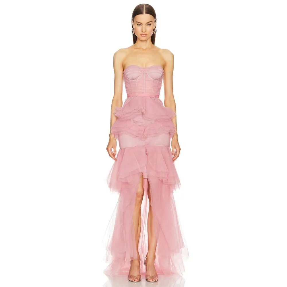 Customized Tulle Evening Dresses Long Ruffles Party Dress Pink Layered A Line Elegant Modern Formal Prom Gowns for Women 2026
Customized Tulle Evening Dresses Long Ruffles Party Dress Pink Layered A Line Elegant Modern Formal Prom Gowns for Women 2026