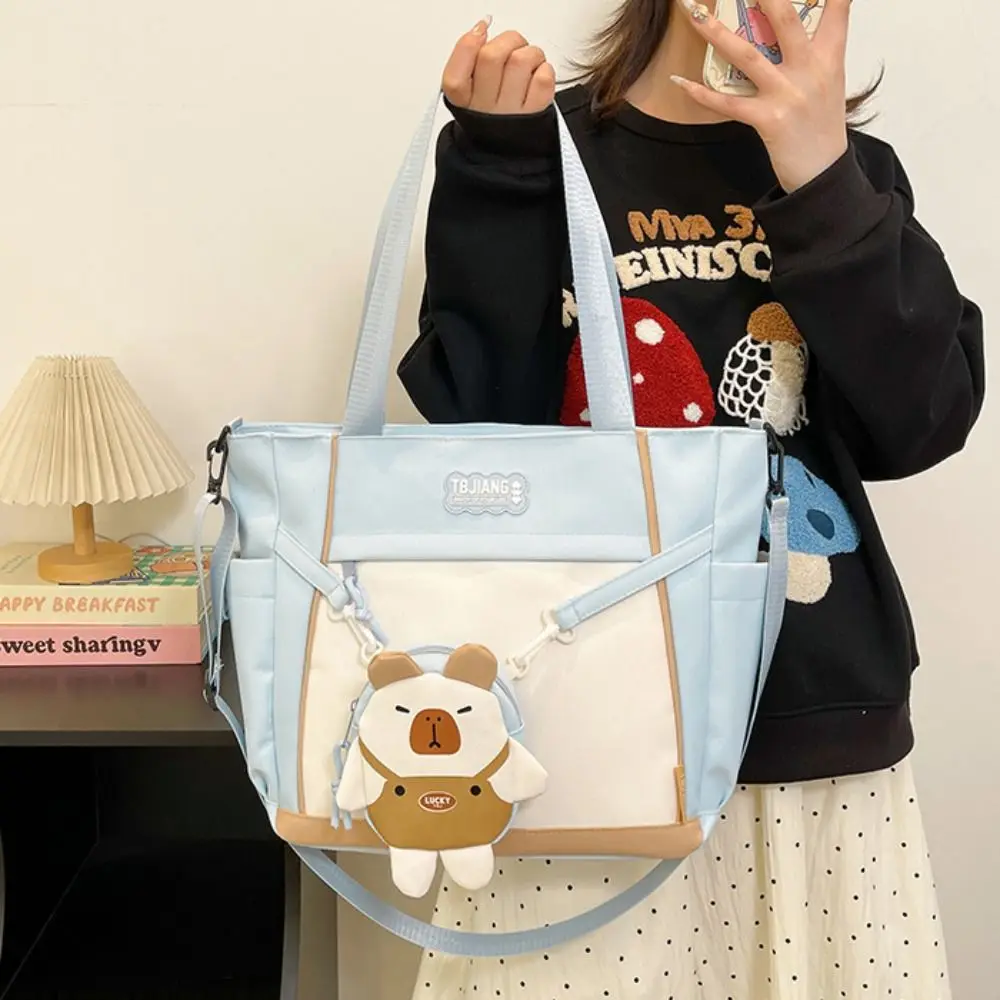 Fashion Japanese Style Capybara Shoulder Bag Harajuku Causal Canvas Tote Bag Large Oxford Cloth Lolita Handbag Travel
Fashion Japanese Style Capybara Shoulder Bag Harajuku Causal Canvas Tote Bag Large Oxford Cloth Lolita Handbag Travel