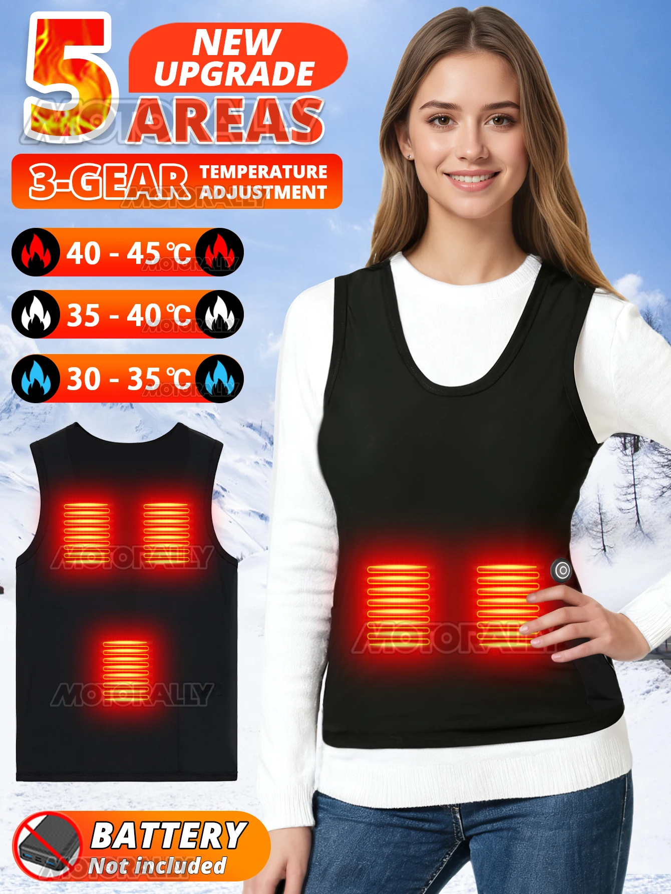 Winter Women's Heated Vest with Smart Temperature Control up to 50Celsius,Ideal for Commuting,Indoor Office Warmth,Perfect Gift
Winter Women's Heated Vest with Smart Temperature Control up to 50Celsius,Ideal for Commuting,Indoor Office Warmth,Perfect Gift