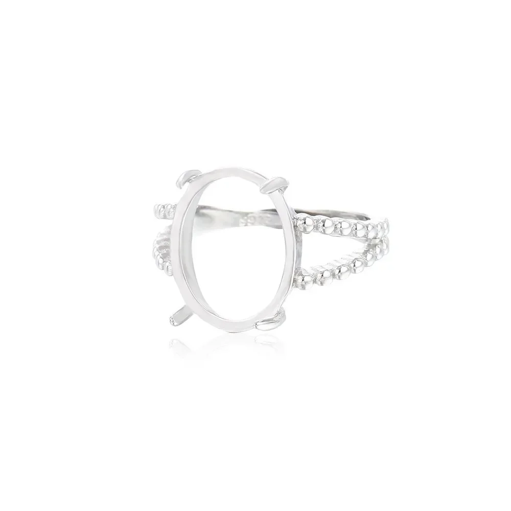 Ring Setting for 10x11mm/12x14mm/12x16mm/13x18mm Oval Cabochons White Gold Plated 925 Silver Adjustable Ring Base
Ring Setting for 10x11mm/12x14mm/12x16mm/13x18mm Oval Cabochons White Gold Plated 925 Silver Adjustable Ring Base