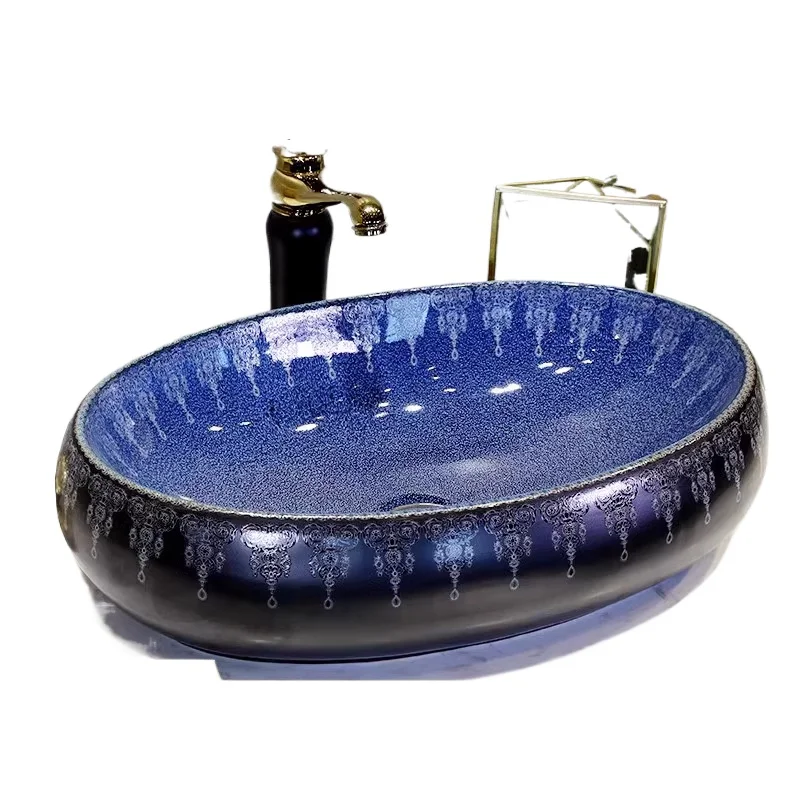 *Ceramic face wash basin oval household hand wash basin balcony bathroom rectangular art basin
*Ceramic face wash basin oval household hand wash basin balcony bathroom rectangular art basin