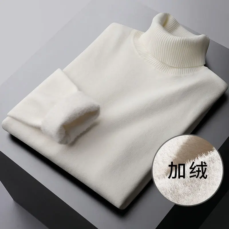 Autumn Winter Men's Turtleneck Sweater Knitted Warm Velvet Long Sleeve Pullover Outdoor Casual Cold-Proof Base Sweater
Autumn Winter Men's Turtleneck Sweater Knitted Warm Velvet Long Sleeve Pullover Outdoor Casual Cold-Proof Base Sweater