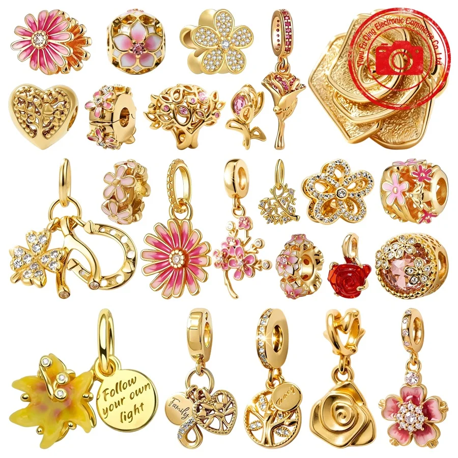 Pink Flowers Charms DIY Women Jewelry Gifts Family Tree Lucky Clover Cherry Blossoms Rose in Bloom Beads Fit Original Bracelets
Pink Flowers Charms DIY Women Jewelry Gifts Family Tree Lucky Clover Cherry Blossoms Rose in Bloom Beads Fit Original Bracelets