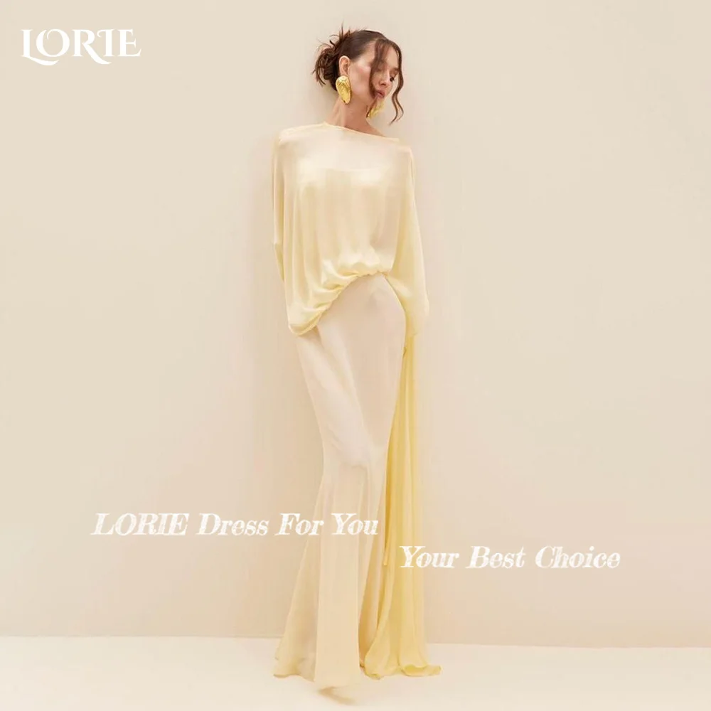LORIE Modest Crepe Saudi Evening Dresses Elegant Flared Long Sleeves A-Line Pleats Arabia Prom Gown Party Dresses Customized
LORIE Modest Crepe Saudi Evening Dresses Elegant Flared Long Sleeves A-Line Pleats Arabia Prom Gown Party Dresses Customized