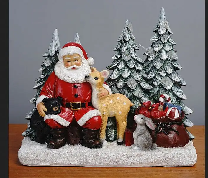 Christmas decorations Glow Santa Claus action deer Snowman resin ornaments Holiday arrangement
Christmas decorations Glow Santa Claus action deer Snowman resin ornaments Holiday arrangement