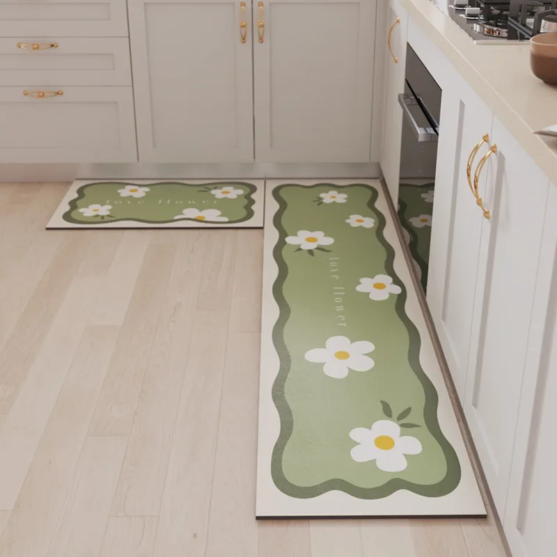 Kitchen Floor Mat Pvc Waterproof Non-slip Oil-proof Rugs Green Flower Wash-free Carpet Home Decoration Long Size Foot Mat 주방 카펫
Kitchen Floor Mat Pvc Waterproof Non-slip Oil-proof Rugs Green Flower Wash-free Carpet Home Decoration Long Size Foot Mat 주방 카펫
