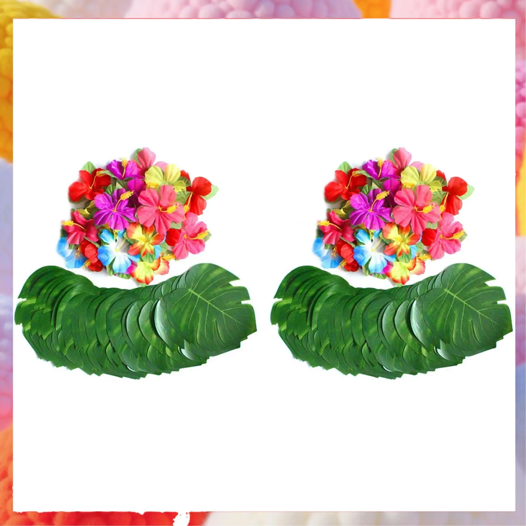 120 Pcs Tropical Party Decoration Supplies 8 Inch Tropical Palm Monstera Leaves And Hibiscus Flowers, Simulation Leaf-A83Z
120 Pcs Tropical Party Decoration Supplies 8 Inch Tropical Palm Monstera Leaves And Hibiscus Flowers, Simulation Leaf-A83Z