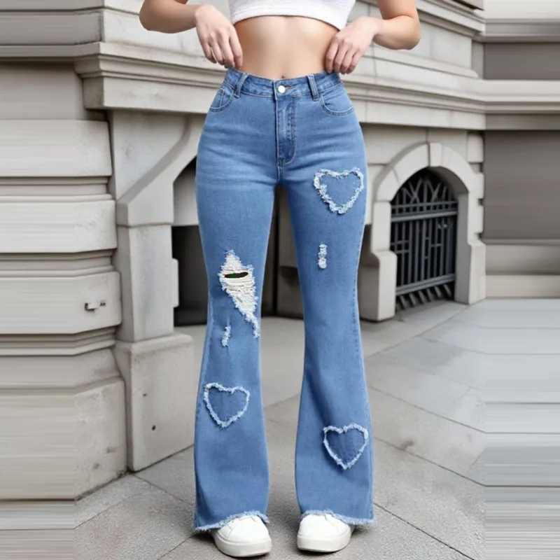 2026 Spring Summer Women Fashion Ripped Skinny Flared Pants Jegging Tight Stretchy Casual Denim Trousers
2026 Spring Summer Women Fashion Ripped Skinny Flared Pants Jegging Tight Stretchy Casual Denim Trousers