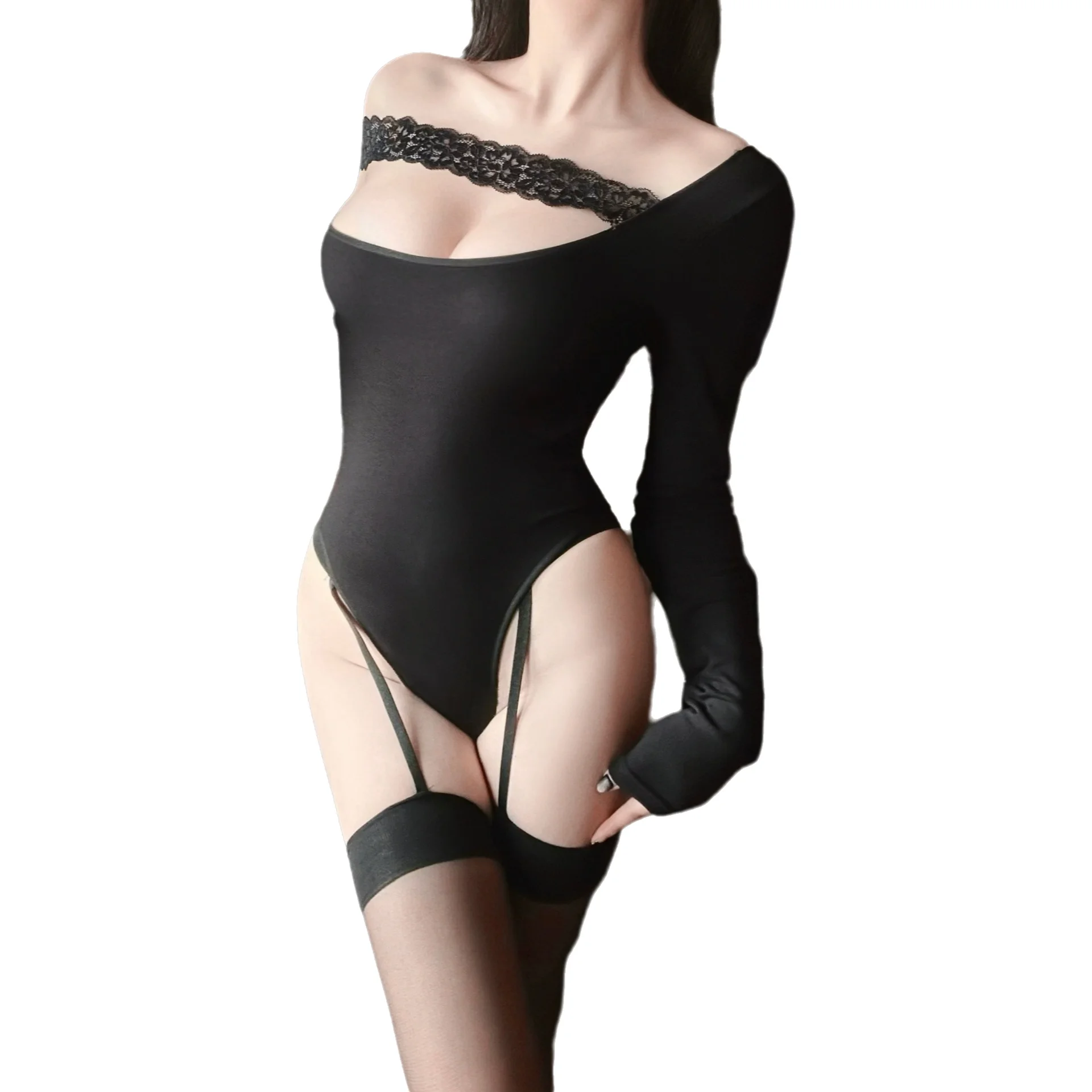 Sexy Pure Desire Hot Girl Nightclub Bodysuits Open Crotch Long Sleeved Bodysuits Charming For Woman Black Bodysuits Playful W1SW
Sexy Pure Desire Hot Girl Nightclub Bodysuits Open Crotch Long Sleeved Bodysuits Charming For Woman Black Bodysuits Playful W1SW