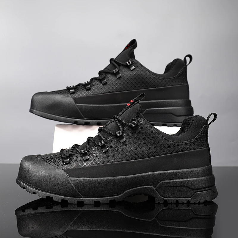 Осенне-зимняя походная обувь для мужчин, черные уличные ботинки, мужская противоскользящая охотничья обувь, мужская походная обувь на резиновой подошве
Осенне-зимняя походная обувь для мужчин, черные уличные ботинки, мужская противоскользящая охотничья обувь, мужская походная обувь на резиновой подошве