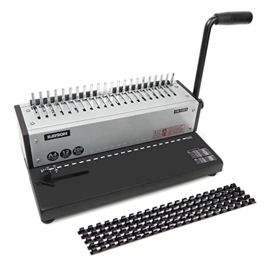 Binding Machine Punching and Binding with Combs Set - 21 Hole 200 Sheets Paper Comb Binder