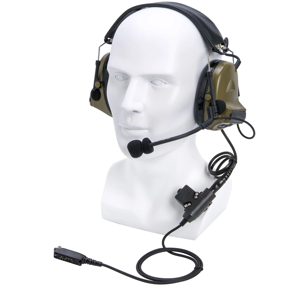 U94 PTT+green Tactical Headset and Noise Reduction Hearing Protection Shooting Headphone for Sepura Stp8000 Stp8030 Stp8035
U94 PTT+green Tactical Headset and Noise Reduction Hearing Protection Shooting Headphone for Sepura Stp8000 Stp8030 Stp8035