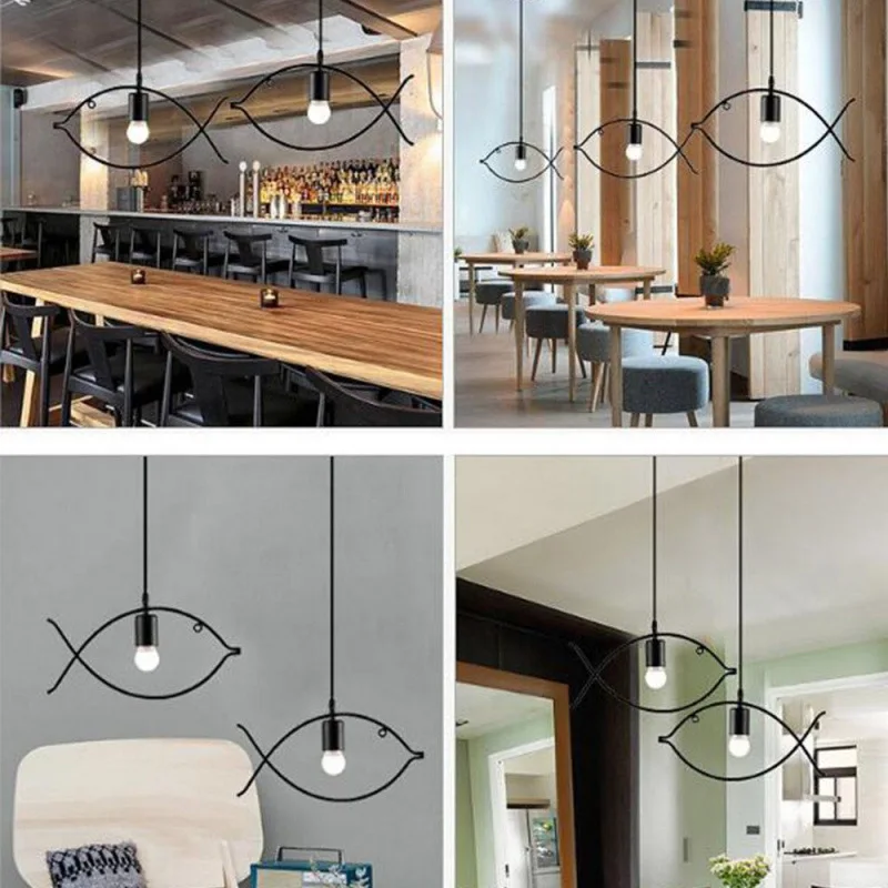 Iron Single-head Fish-shaped Chandelier Industrial Style Creative Chandeliers Bar Restaurant Living Room Interior Decor Lighting
Iron Single-head Fish-shaped Chandelier Industrial Style Creative Chandeliers Bar Restaurant Living Room Interior Decor Lighting