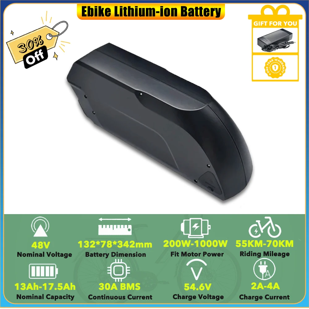 Литий-ионный аккумулятор для электровелосипеда 48 В, 17,5 Ач, 16 Ач, 15 Ач, 13 Ач для электровелосипеда Coastal Cruiser Ripper Pro-Dual-Battery 48 В, 750 Вт, мото-стиль, электронный велосипед 
Литий-ионный аккумулятор для электровелосипеда 48 В, 17,5 Ач, 16 Ач, 15 Ач, 13 Ач для электровелосипеда Coastal Cruiser Ripper Pro-Dual-Battery 48 В, 750 Вт, мото-стиль, электронный велосипед