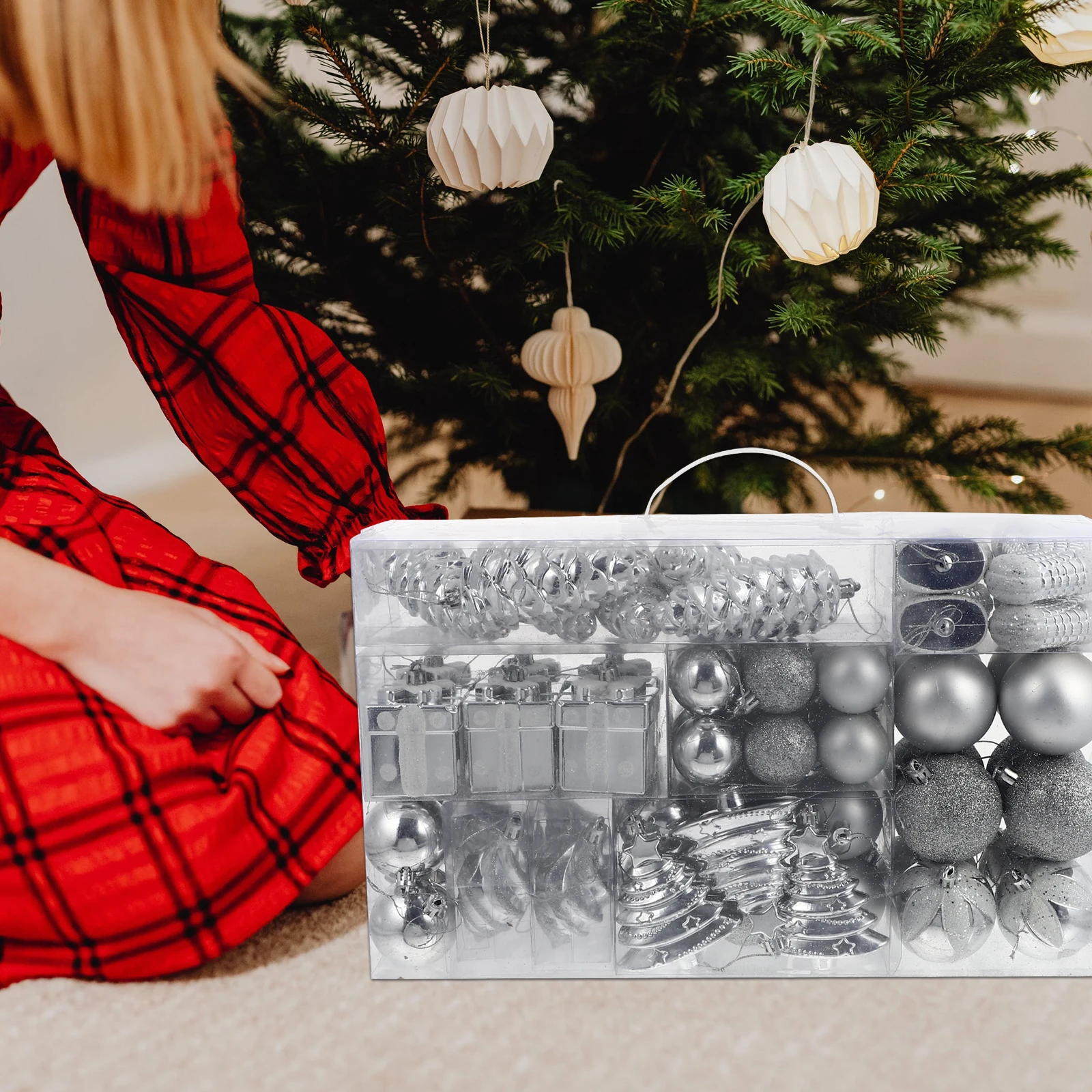 70 Pcs Christmas Balls Hanging Decor Tree Accessory Pendant Colored Smooth Plastic Reusable Safe Sturdy Festive Party
70 Pcs Christmas Balls Hanging Decor Tree Accessory Pendant Colored Smooth Plastic Reusable Safe Sturdy Festive Party