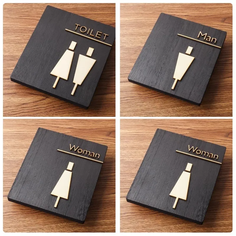 Wooden Men's and Women's Restroom Door Bathroom Signage Toilet Signage Indication Reminder Sign Home Wall Stickers
Wooden Men's and Women's Restroom Door Bathroom Signage Toilet Signage Indication Reminder Sign Home Wall Stickers