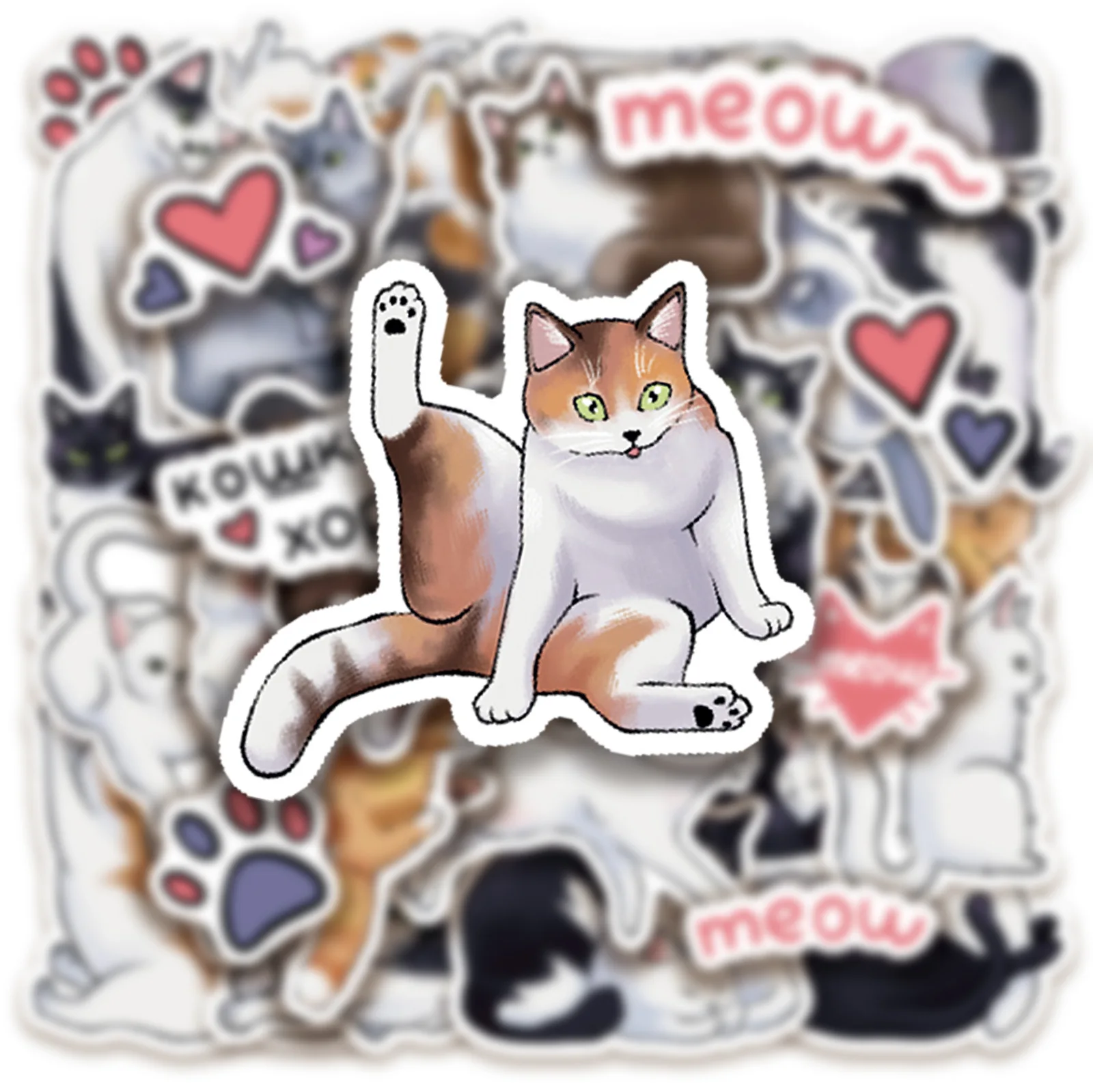 10/50PCS Cartoon Funny Cute Kitten Stickers Personalized Creative Cat Decorative Stickers Kids Toy DIY Laptop Phone Case Decals
10/50PCS Cartoon Funny Cute Kitten Stickers Personalized Creative Cat Decorative Stickers Kids Toy DIY Laptop Phone Case Decals