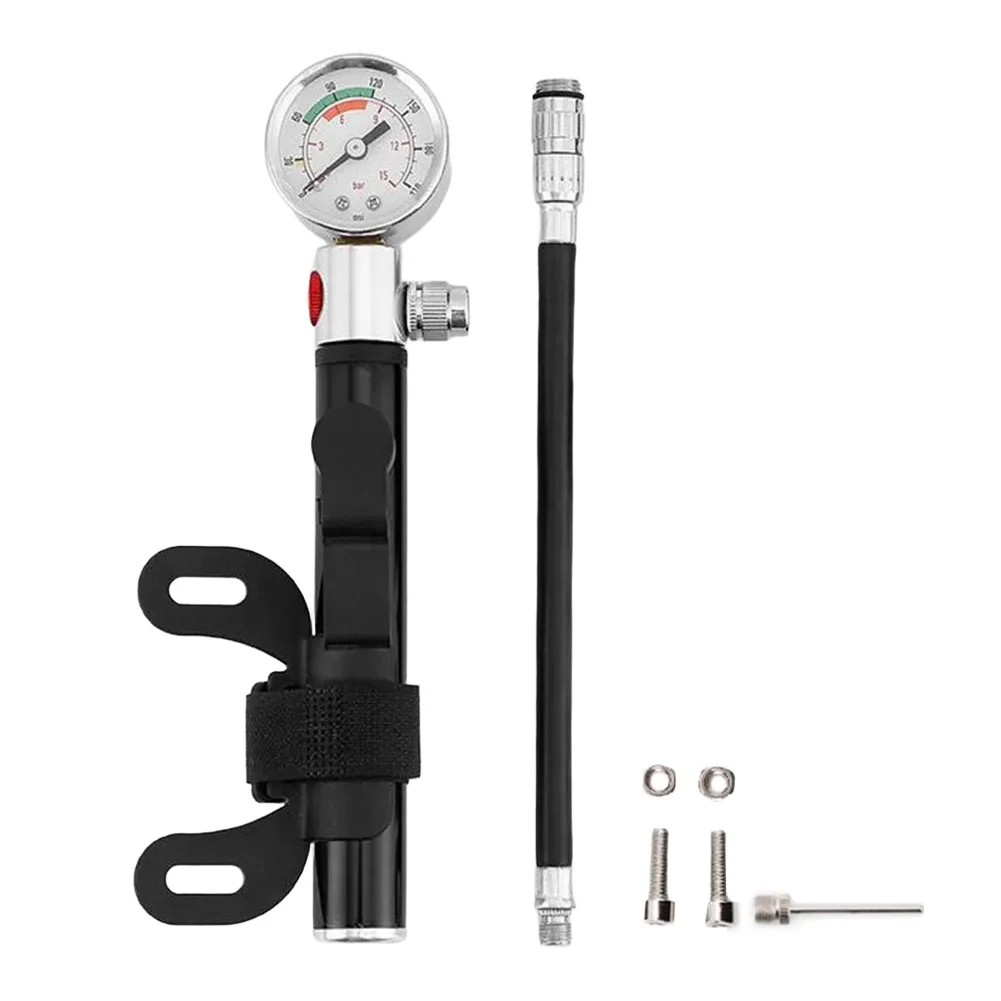 Pressure Gauge Bicycle Pump Ball Needle Included Compact Design Interchangeable Nozzles 20.5x7.5x4.5CM Camping
Pressure Gauge Bicycle Pump Ball Needle Included Compact Design Interchangeable Nozzles 20.5x7.5x4.5CM Camping