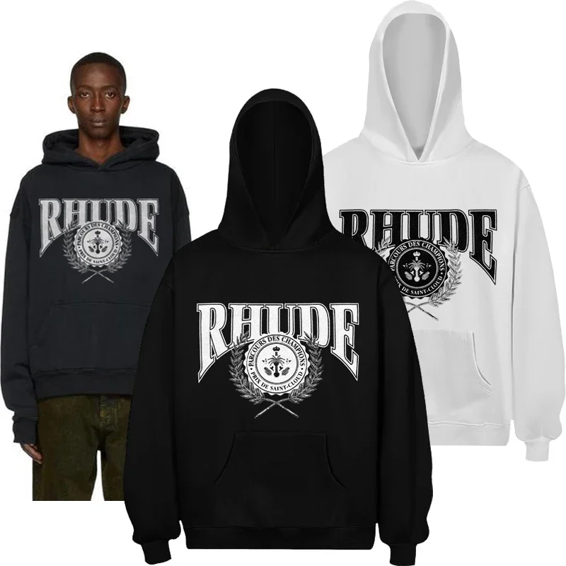 Streetwear Trend Rhude Hoodie Pullover High Quality Men Women Casual Loose Printed Hooded Sweatshirt
Streetwear Trend Rhude Hoodie Pullover High Quality Men Women Casual Loose Printed Hooded Sweatshirt