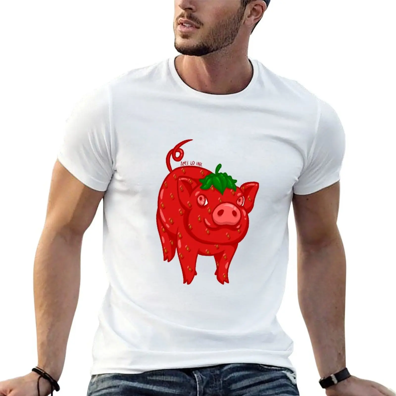 Strawberry Pig T-Shirt t shirts designer t shirts for man graphic tees man t shirt graphic T-shirt
Strawberry Pig T-Shirt t shirts designer t shirts for man graphic tees man t shirt graphic T-shirt