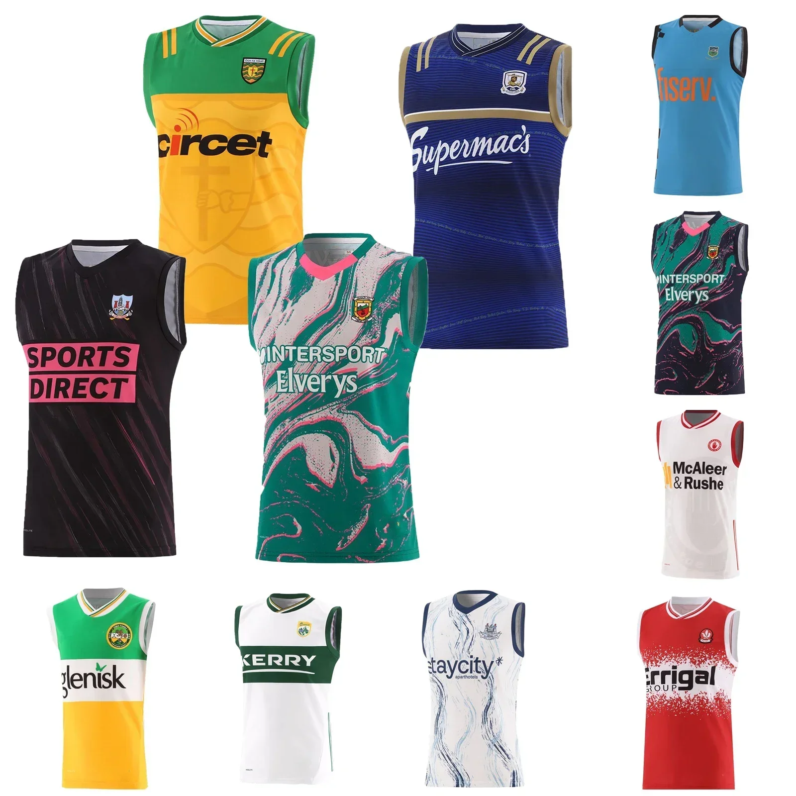 2024 пробка Offaly Limerick Dublin Tipperary Mayo Tyone Kerry Donegal Derry GAA тренировочный жилет в 3 полоску на заказ
2024 пробка Offaly Limerick Dublin Tipperary Mayo Tyone Kerry Donegal Derry GAA тренировочный жилет в 3 полоску на заказ