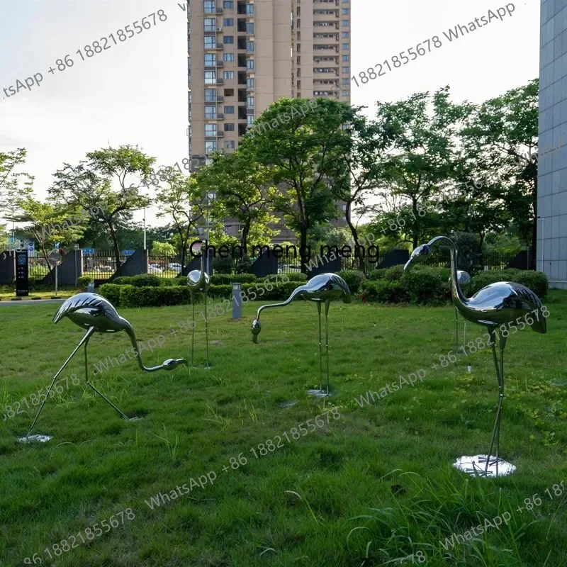 E182 Stainless steel flamingo lawn garden, park, villa, shop, living room, corridor, hotel, store, indoor sculpture art decorati
E182 Stainless steel flamingo lawn garden, park, villa, shop, living room, corridor, hotel, store, indoor sculpture art decorati