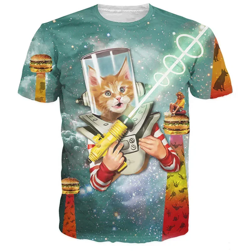 Fun Cat T-shirt 3D Printed Animal T-shirt for Men O Neck Short Sleeve Fashion Casual Street Wear Harajuku Plus Size Loose Top
Fun Cat T-shirt 3D Printed Animal T-shirt for Men O Neck Short Sleeve Fashion Casual Street Wear Harajuku Plus Size Loose Top