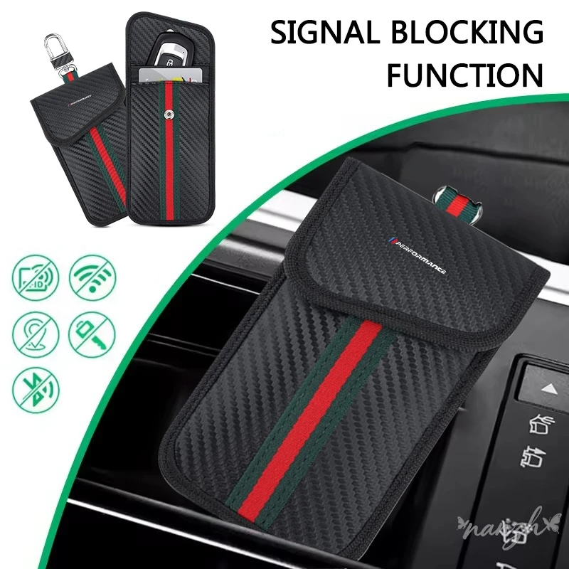 For M Performance Key Case E46 E49 F30 E46 E93 E92 F34 F31 Z4 X7 Portable RFID Blocking Car Key Bag Signal Shield Protector
For M Performance Key Case E46 E49 F30 E46 E93 E92 F34 F31 Z4 X7 Portable RFID Blocking Car Key Bag Signal Shield Protector