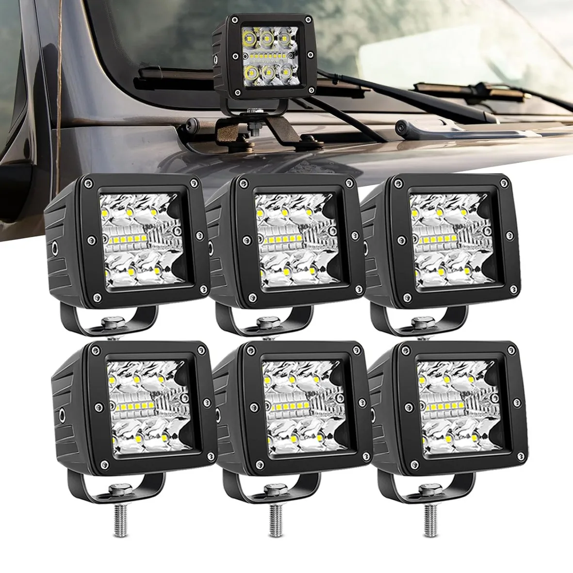 Светодиодные стручки, 6 шт., 3-дюймовая светодиодная лента Cube Light Bar 36 Вт, точечный прожектор, комбинированный внедорожный фонарь, резервный фонарь для грузовика, пикапа
Светодиодные стручки, 6 шт., 3-дюймовая светодиодная лента Cube Light Bar 36 Вт, точечный прожектор, комбинированный внедорожный фонарь, резервный фонарь для грузовика, пикапа