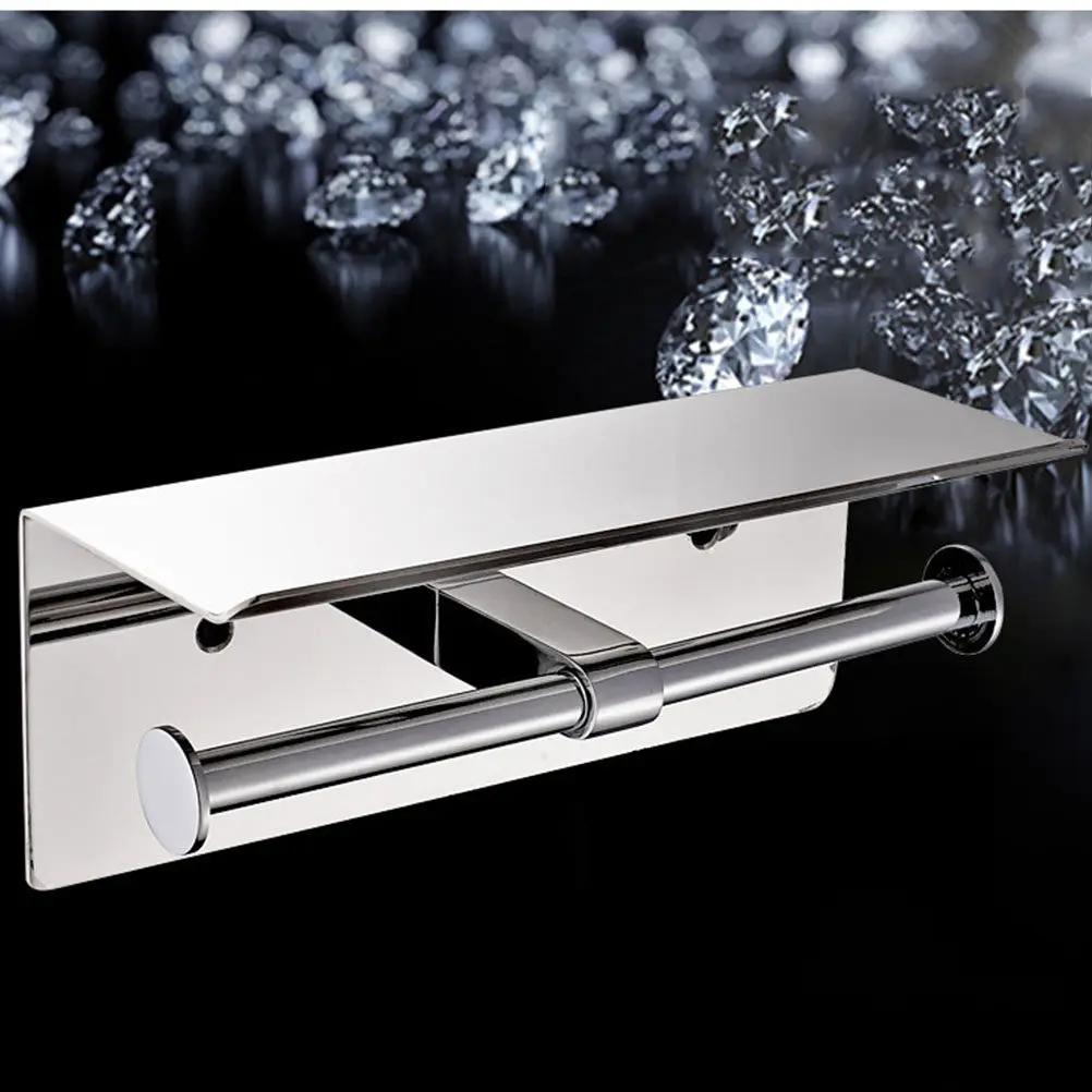 Двойной настенный держатель для туалетной бумаги из нержавеющей стали с полкой для хранения для ванной комнаты, дома, офиса, устойчивый к ржавчине
Двойной настенный держатель для туалетной бумаги из нержавеющей стали с полкой для хранения для ванной комнаты, дома, офиса, устойчивый к ржавчине