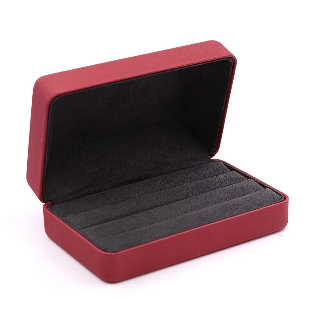 Portable Velvet Ring Organizer Box PU Leather Stackable Design Ring Storage Box Mini Exquisite Jewelry Box Jewelry Packaging