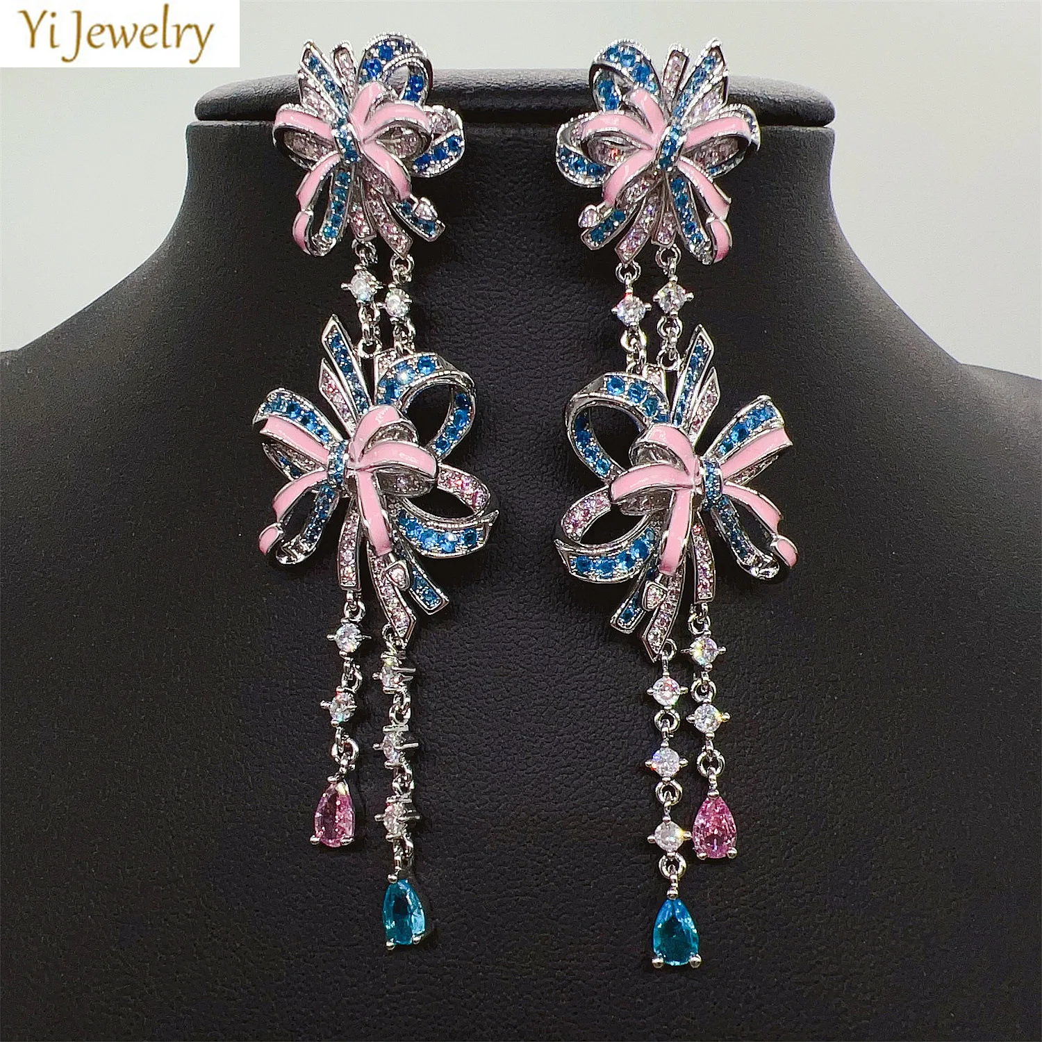 luxury jewelry long tassel earrings pink purple bowknot pendant wedding bride earrings women party jewelry
luxury jewelry long tassel earrings pink purple bowknot pendant wedding bride earrings women party jewelry