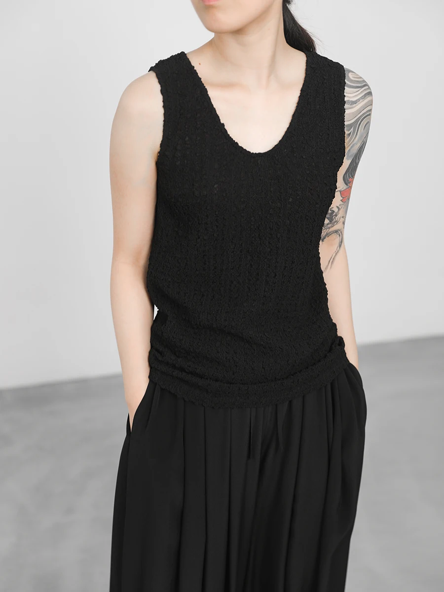 Шелковый жилет JUZININE оригинального дизайна, высокоэластичный, двусторонний, с U-образным вырезом, женский, свободного кроя, летний топ
Шелковый жилет JUZININE оригинального дизайна, высокоэластичный, двусторонний, с U-образным вырезом, женский, свободного кроя, летний топ