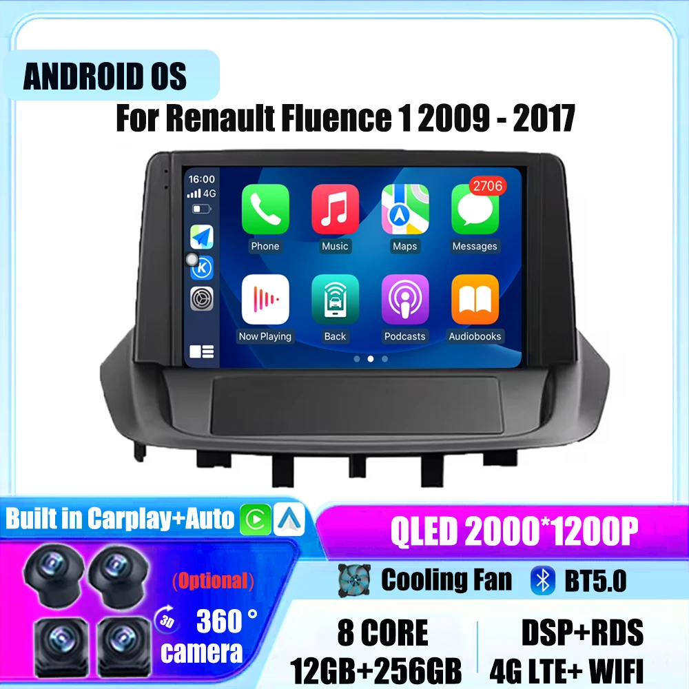 Автомагнитола для Renault Fluence 1 2009-2017, Android, автомобильное стерео радио, автомобильный мультимедийный видеоплеер, навигация GPS, 8 ядер, 2000*1200P, FM
Автомагнитола для Renault Fluence 1 2009-2017, Android, автомобильное стерео радио, автомобильный мультимедийный видеоплеер, навигация GPS, 8 ядер, 2000*1200P, FM