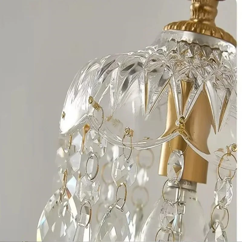 Japanese-French Wall lamp copper wall aisle small chandelier Bedroom living room bedside crystal
Japanese-French Wall lamp copper wall aisle small chandelier Bedroom living room bedside crystal