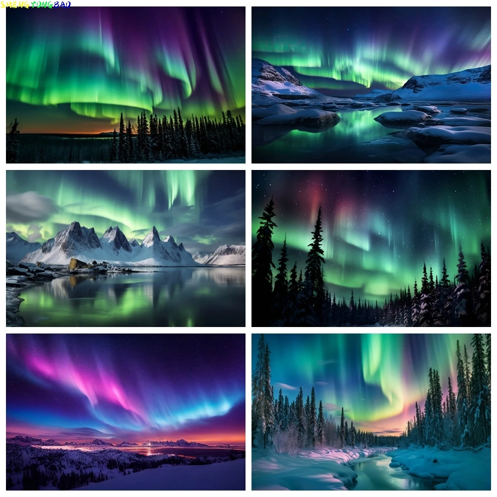 Aurora Borealis Backdrop Sea Coast Snowy Mountains Starry Sky Lake Night Landscape Photography Background Decor Portrait
Aurora Borealis Backdrop Sea Coast Snowy Mountains Starry Sky Lake Night Landscape Photography Background Decor Portrait